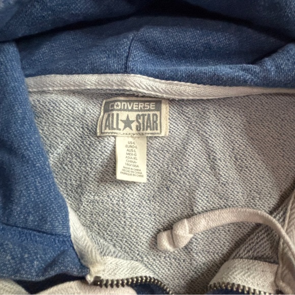 Converse All Star Blue and Gray Hoodie - Picture 3 of 4